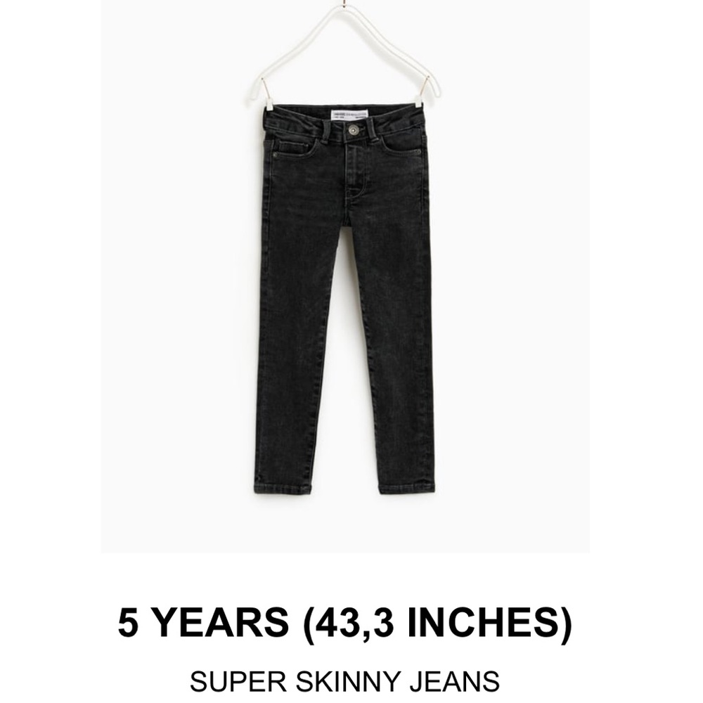 Zara Super Skinny Acid Wash Jeans for Toddler Girl